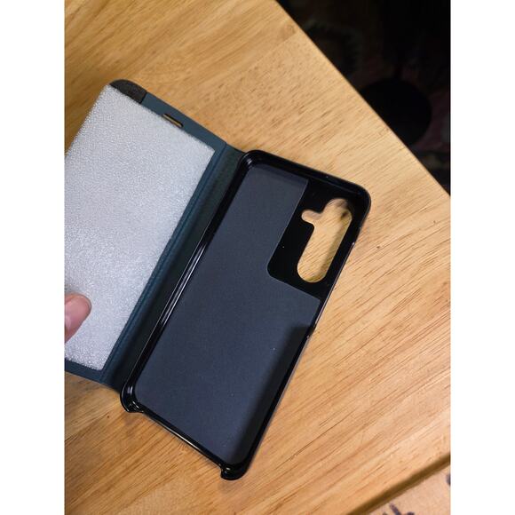 Samsung Galaxy S25 Case Built-in Stand Magnetic PU Leather Slim Case Cyanblue - Picture 3 of 6